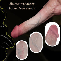 12.2in Dual Density Silicone Soft Big Dildo Lifelike Sex Toy For Women Men