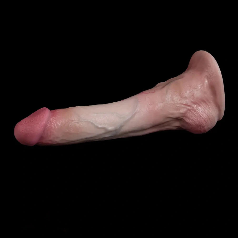 12.2in Dual Density Silicone Soft Big Dildo Lifelike Sex Toy For Women Men