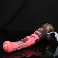 12.2in Genuine Leather Harness Strapon Horse Squirting Silicone Dildo