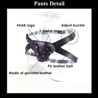 12.2in Genuine Leather Harness Strapon Horse Squirting Silicone Dildo