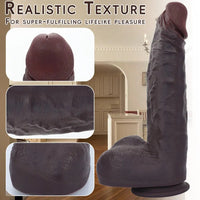 12.2in Real Feeling Skin Silicone Soft Big Dildo For Hands-Free Play Big Cock
