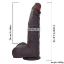 12.2in Real Feeling Skin Silicone Soft Big Dildo For Hands-Free Play Big Cock