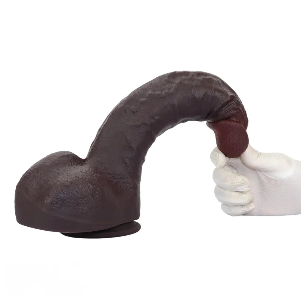12.2in Real Feeling Skin Silicone Soft Big Dildo For Hands-Free Play Big Cock