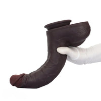 12.2in Real Feeling Skin Silicone Soft Big Dildo For Hands-Free Play Big Cock