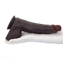 12.2in Real Feeling Skin Silicone Soft Big Dildo For Hands-Free Play Big Cock