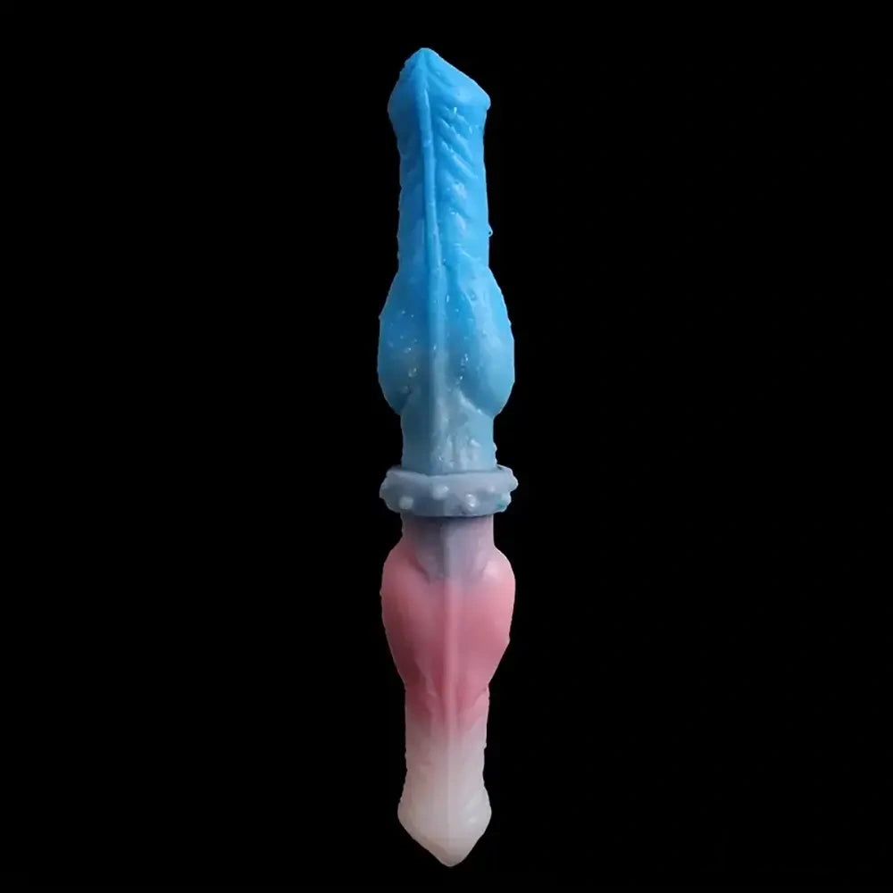 12.2in Silicone Double Ended Knot Dog Big Soft Dildo For Lesbian