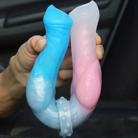 12.2in Silicone Double Ended Knot Dog Big Soft Dildo For Lesbian