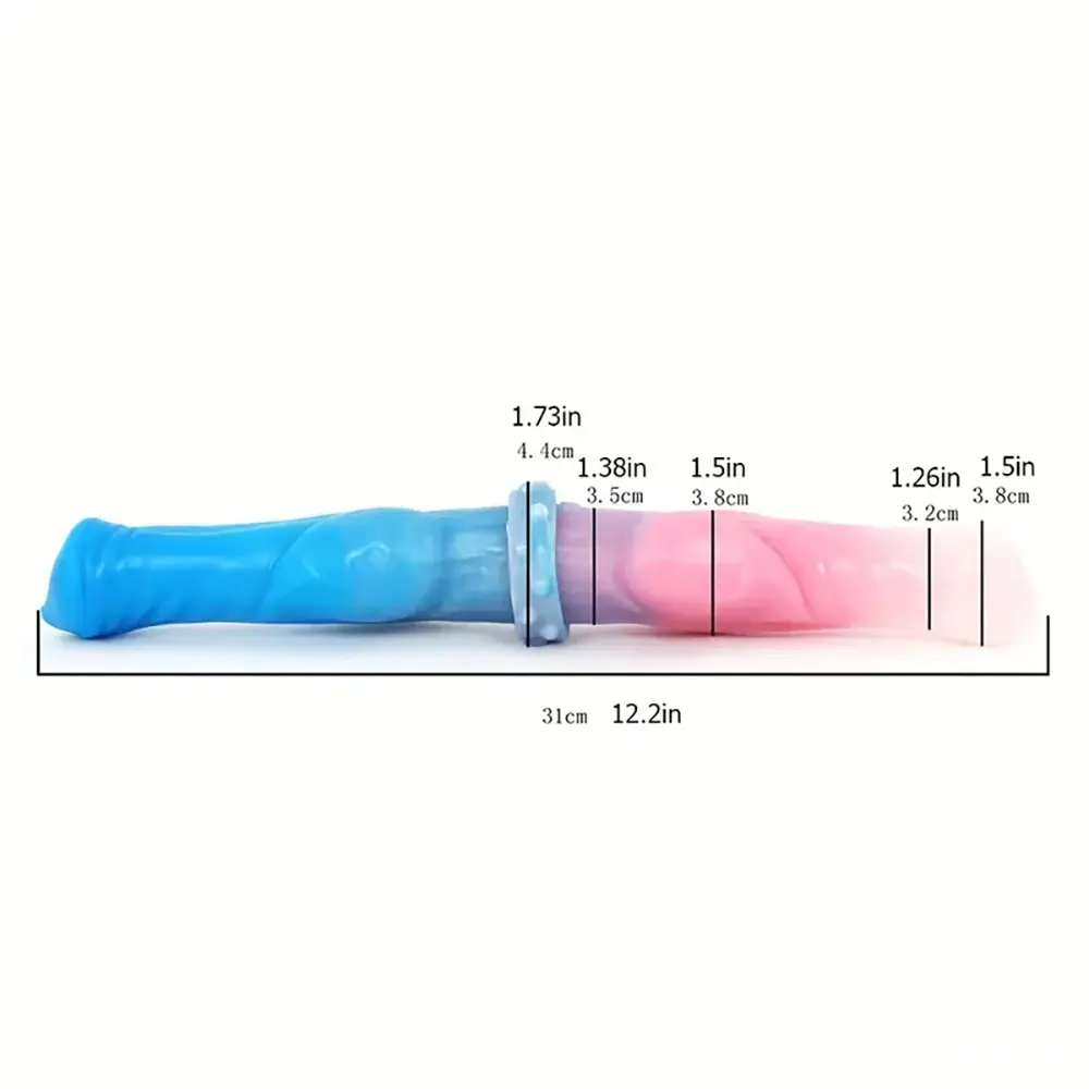 12.2in Silicone Double Ended Knot Dog Big Soft Dildo For Lesbian