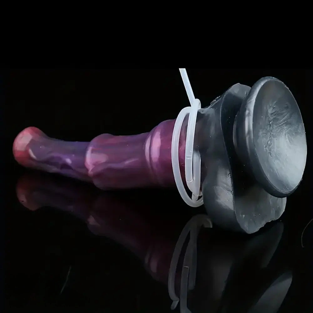 12.2in Silicone Huge Fantasy Purple Horse Squirting Penis Dildo