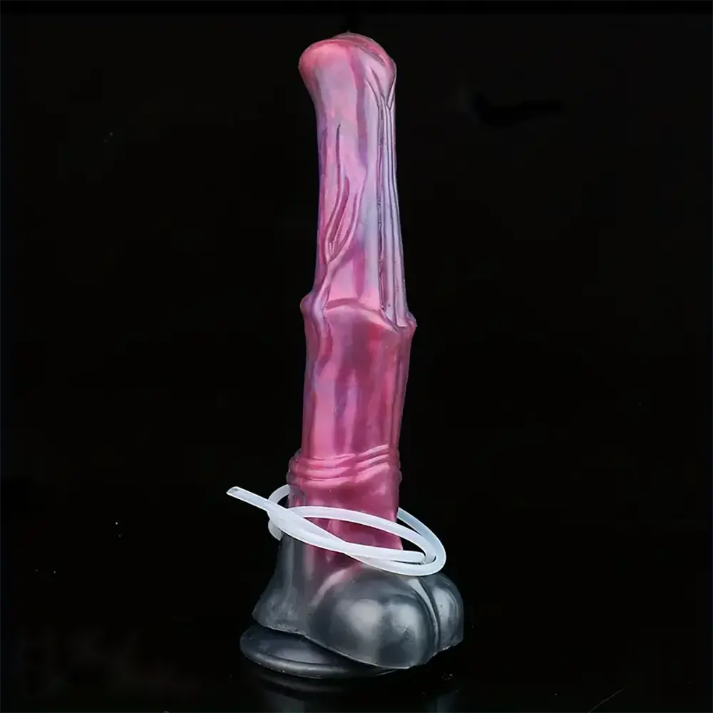 12.2in Silicone Huge Fantasy Purple Horse Squirting Penis Dildo