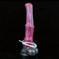 12.2in Silicone Huge Fantasy Purple Horse Squirting Penis Dildo
