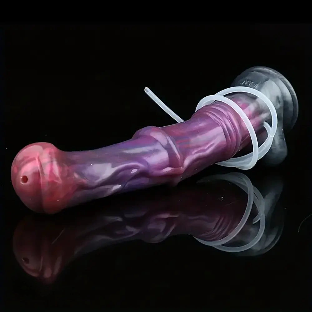 12.2in Silicone Huge Fantasy Purple Horse Squirting Penis Dildo