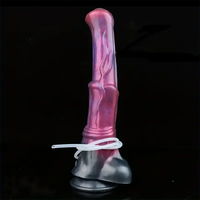 12.2in Silicone Huge Fantasy Purple Horse Squirting Penis Dildo