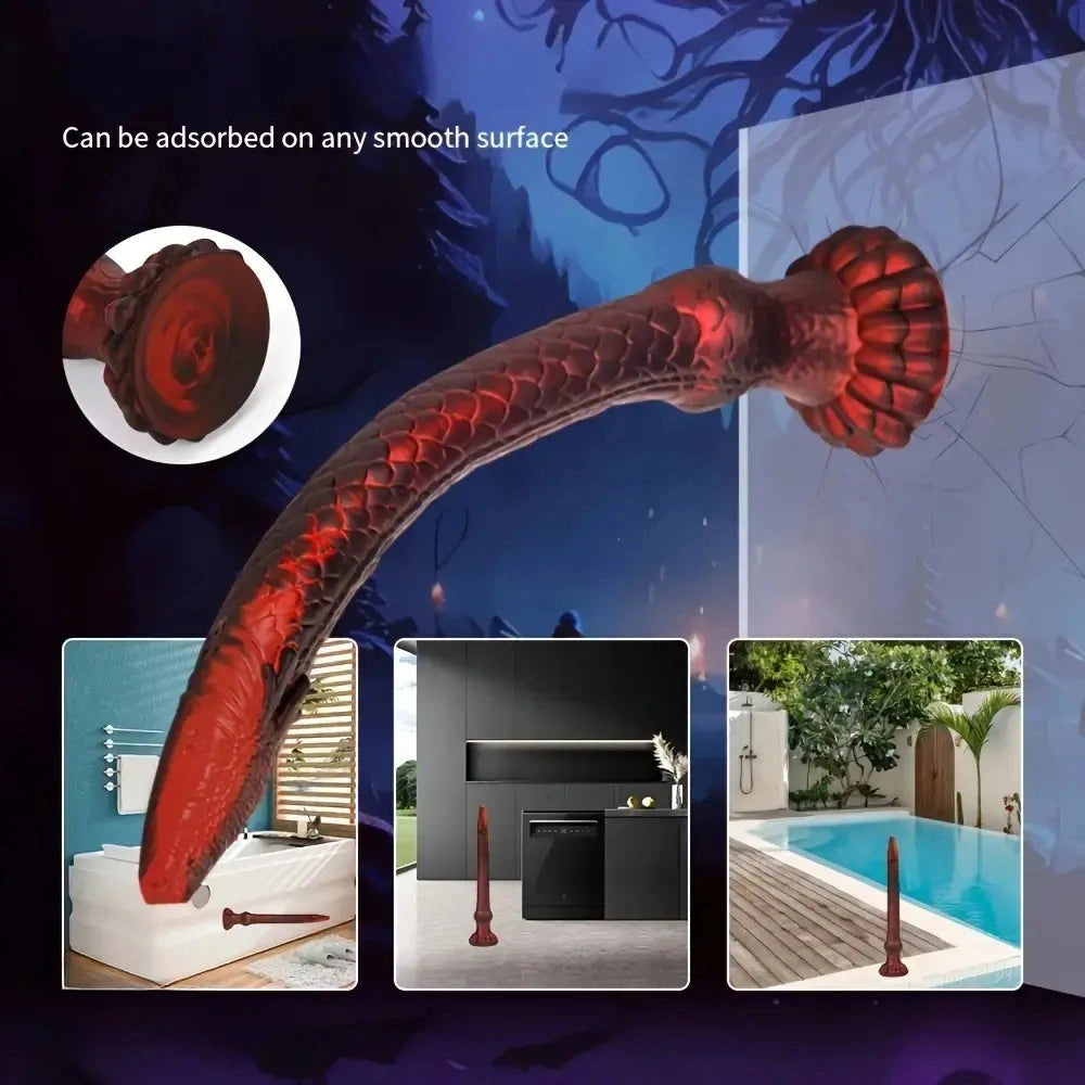 12.2in Silicone Monster Snake Octopus Dildo Prostate Training Adult Sex Toy