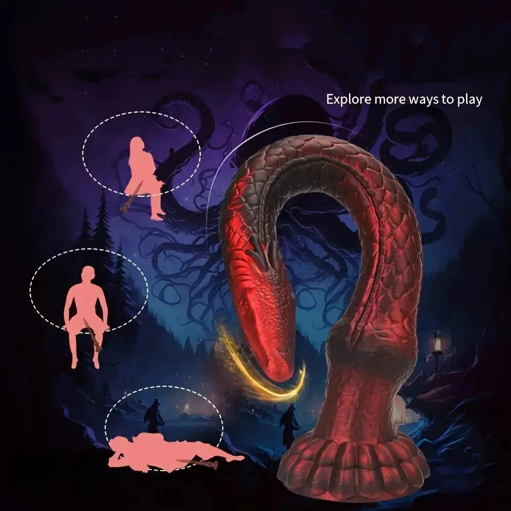 12.2in Silicone Monster Snake Octopus Dildo Prostate Training Adult Sex Toy