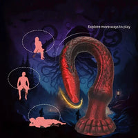 12.2in Silicone Monster Snake Octopus Dildo Prostate Training Adult Sex Toy