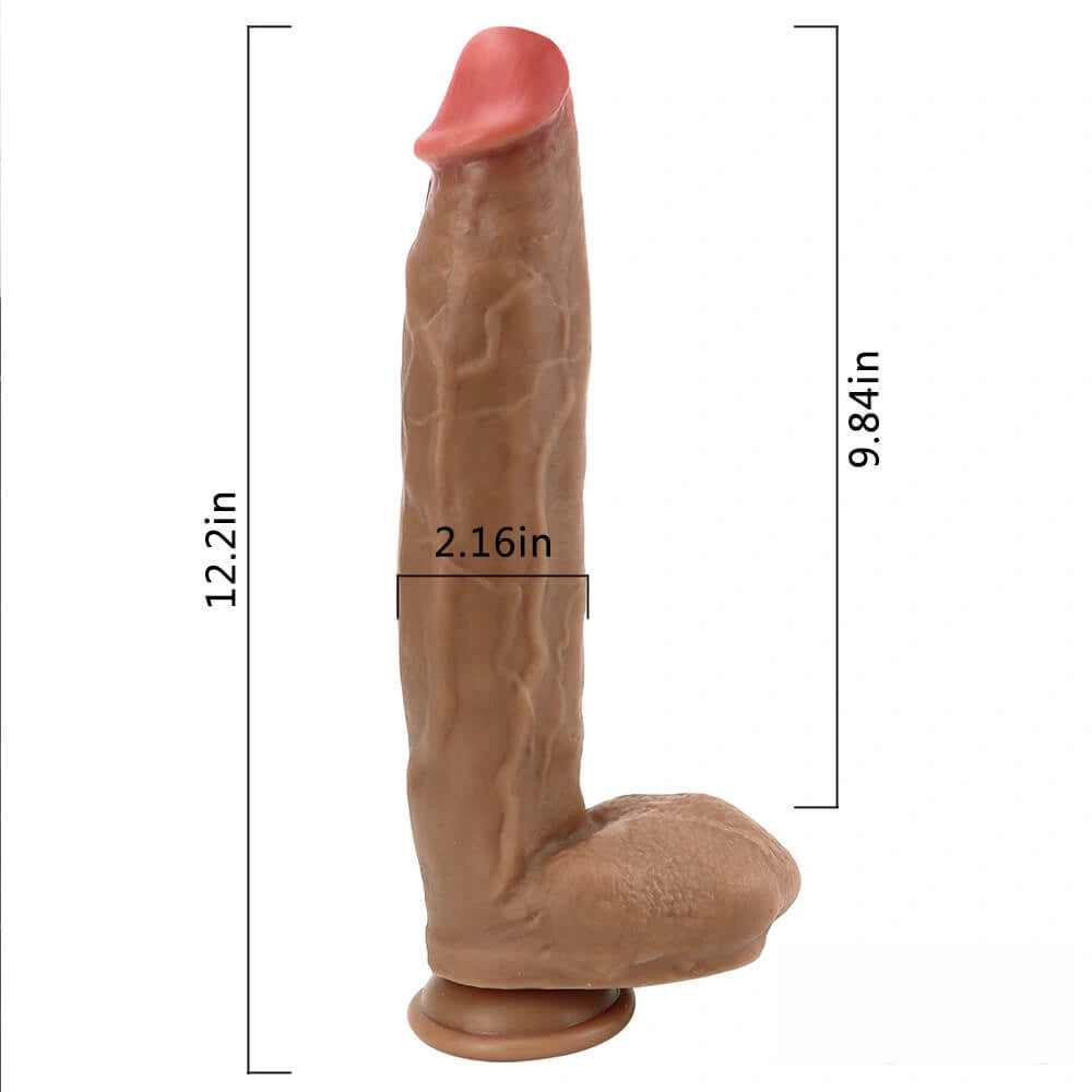12.2in Simulated Dildo Female Thick Large Wearable Couple Orgasm