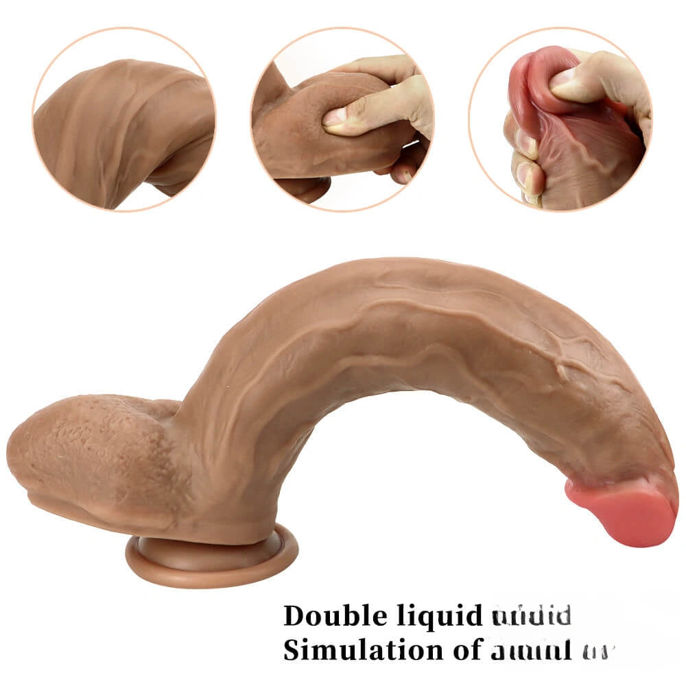 12.2in Simulated Dildo Female Thick Large Wearable Couple Orgasm