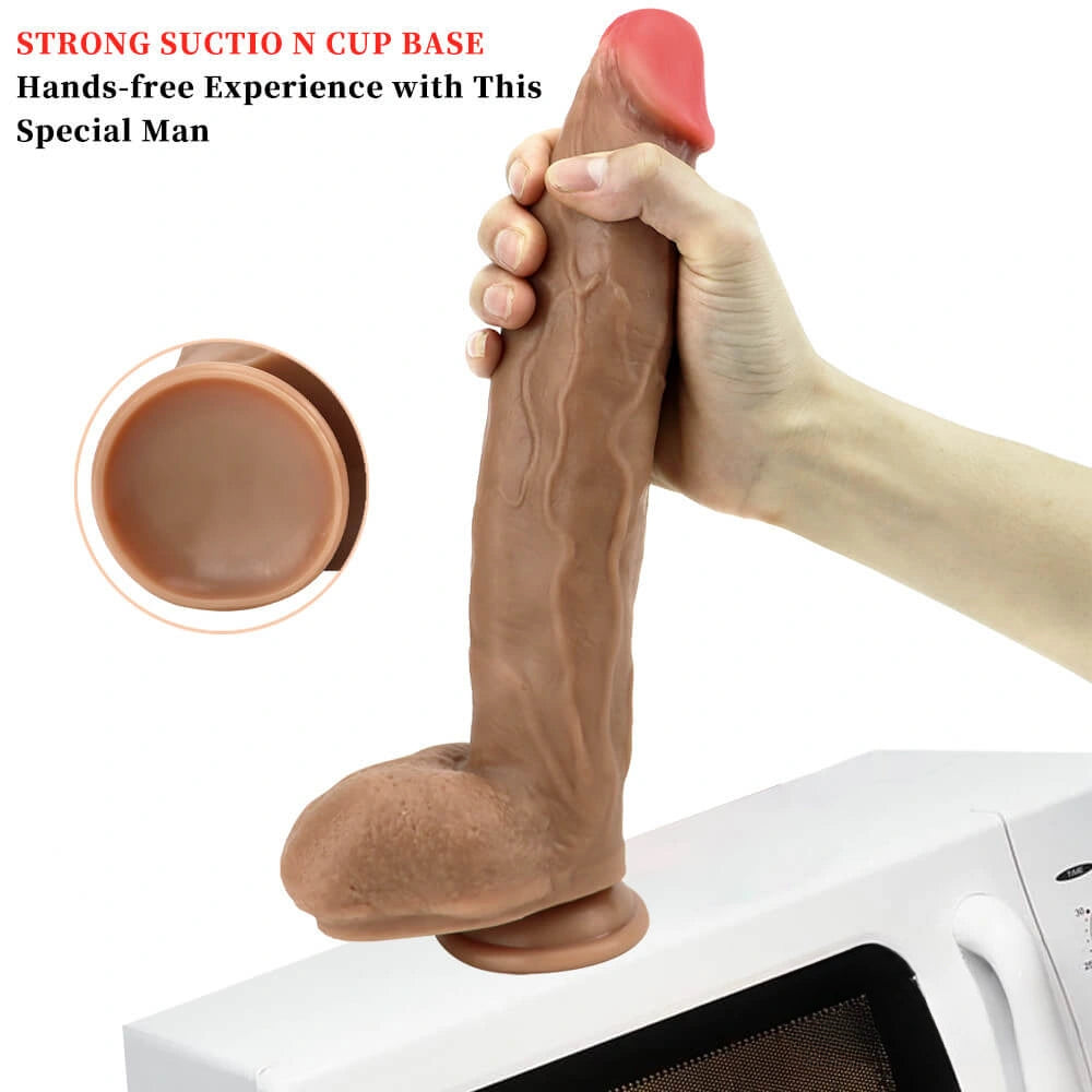 12.2in Simulated Dildo Female Thick Large Wearable Couple Orgasm