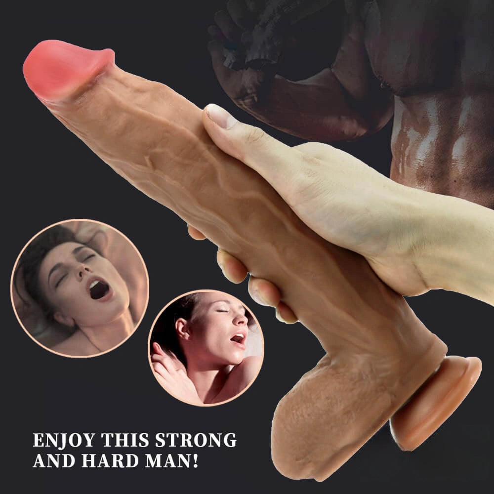 12.2in Simulated Dildo Female Thick Large Wearable Couple Orgasm
