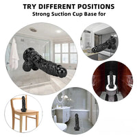 12.2in Super Big Thick Realistic Black Dildo BDSM Sex Toy For Anal Sex