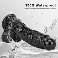 12.2in Super Big Thick Realistic Black Dildo BDSM Sex Toy For Anal Sex