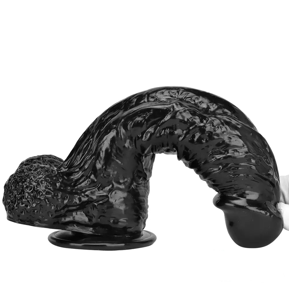 12.2in Super Big Thick Realistic Black Dildo BDSM Sex Toy For Anal Sex