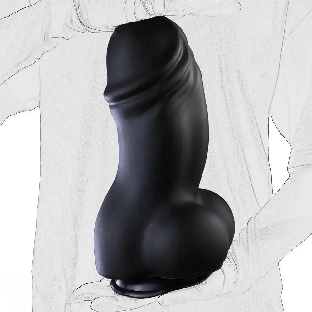 12.2in Super Thick Huge Black Rooster Penis Dildo With Suction Cup Anal Toy