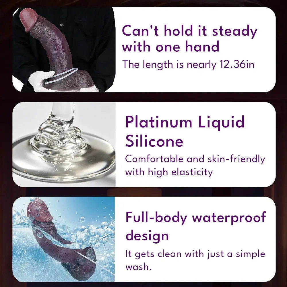 12.36in Dual Density Ejaculating Big Real Dildo For Vaginal and G-Spot Penis