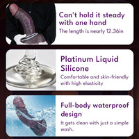 12.36in Dual Density Ejaculating Big Real Dildo For Vaginal and G-Spot Penis