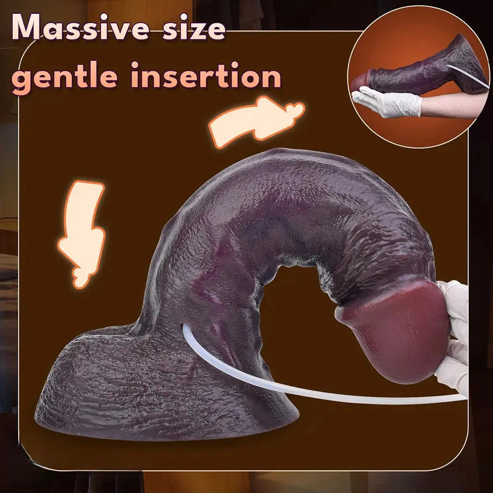 12.36in Dual Density Ejaculating Big Real Dildo For Vaginal and G-Spot Penis