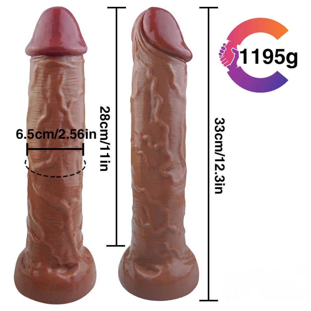 12.3in Lifelike Long Strong Dildo With Powerful Sucker