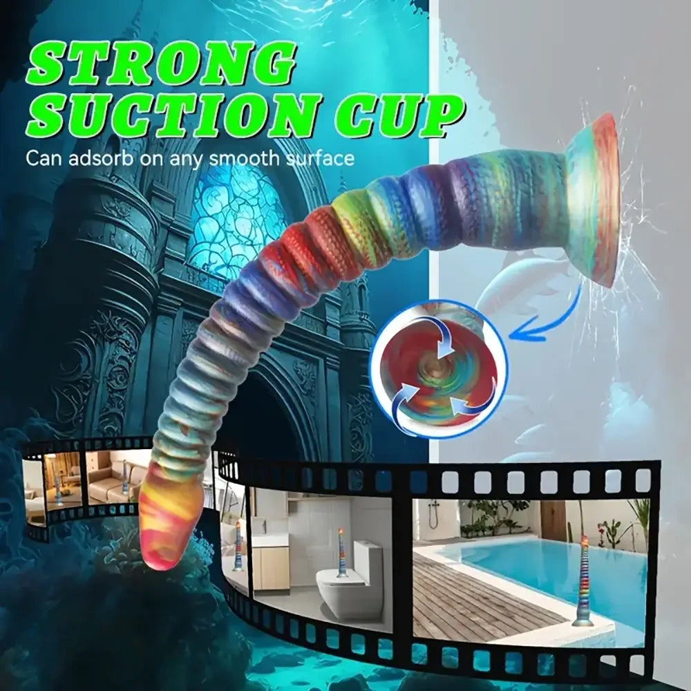 12.41in 16.81in Octopus Silicone Long Soft Liquid Soft Cock Big Dildo