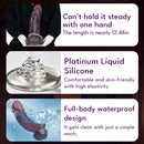 12.44in Dual Density Ejaculating Big Real Dildo Realistic Wide Penis Cock