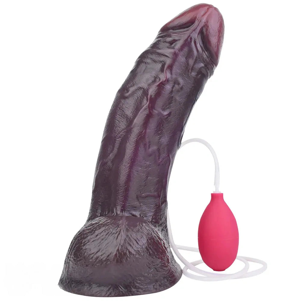 12.44in Dual Density Ejaculating Big Real Dildo Realistic Wide Penis Cock