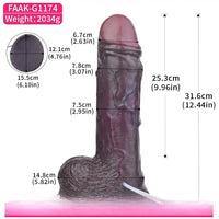 12.44in Dual Density Ejaculating Big Real Dildo Realistic Wide Penis Cock