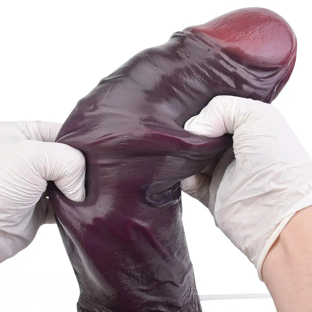 12.44in Dual Density Ejaculating Big Real Dildo Realistic Wide Penis Cock
