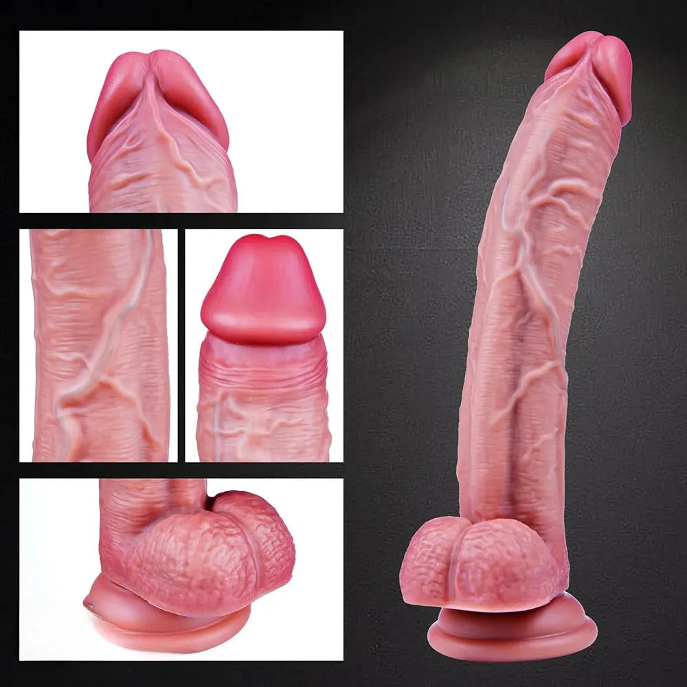 12.4in Realistic Dildo Penis Sex Toy For Women Big Cock Stimulate Vagina