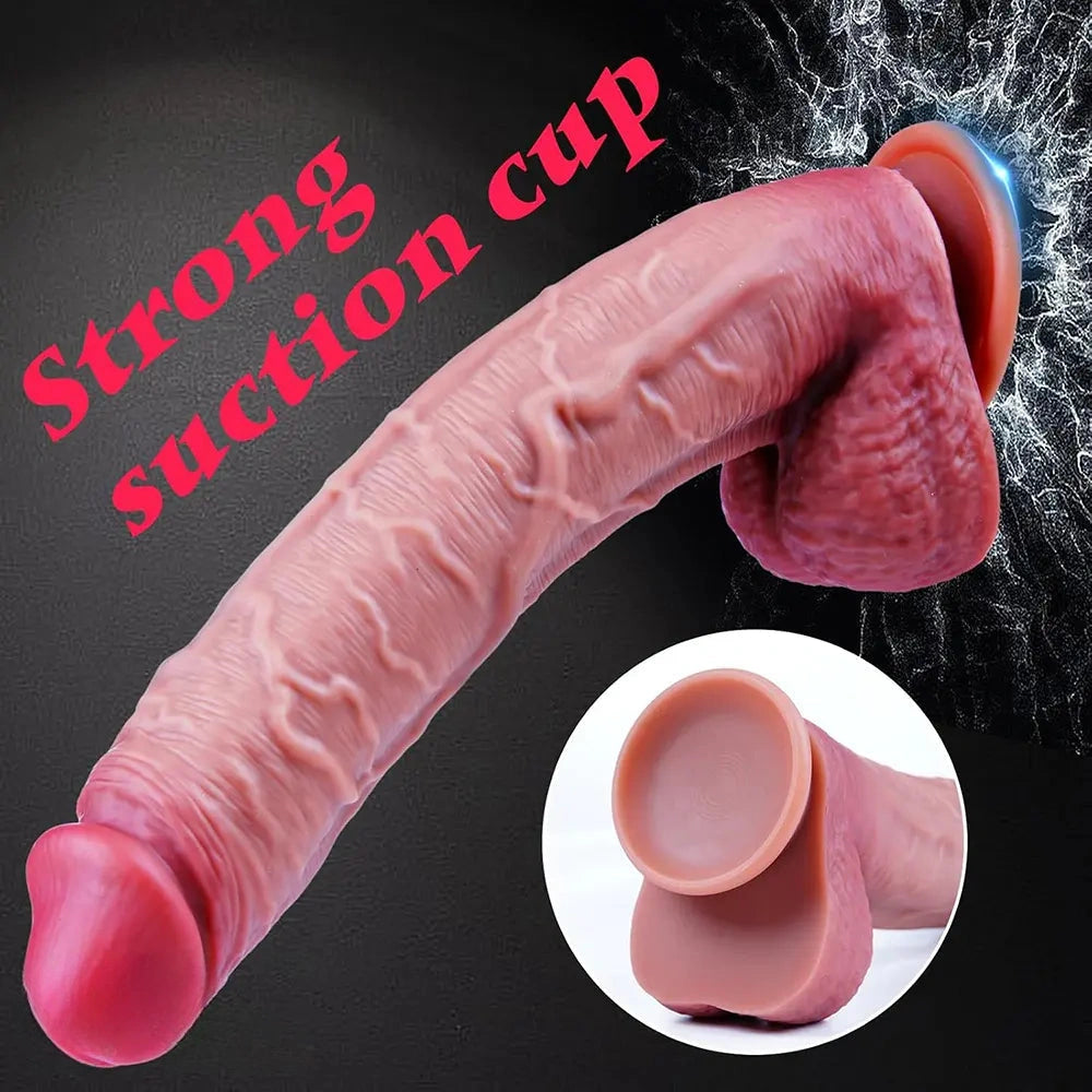 12.4in Realistic Dildo Penis Sex Toy For Women Big Cock Stimulate Vagina