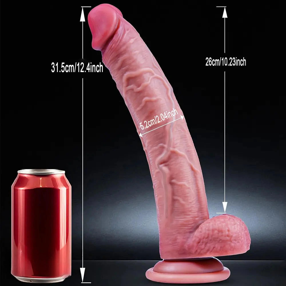 12.4in Realistic Dildo Penis Sex Toy For Women Big Cock Stimulate Vagina