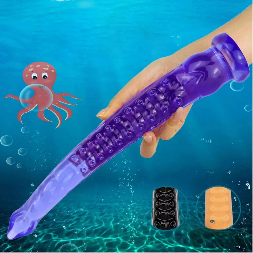 12.4in Women Masturbation Fantasy Long Octopus Tentacle Dildo