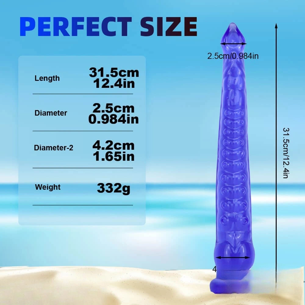 12.4in Women Masturbation Fantasy Long Octopus Tentacle Dildo