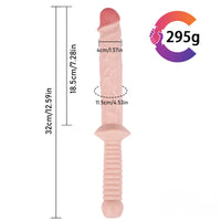 12.59in 15.35in Unique Sword Dildo Toy With Long Handle