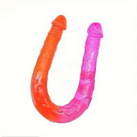 12.59in 16.92in Two-color Double Penetration Big Long Dildo For Anus