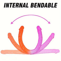 12.59in 16.92in Two-color Double Penetration Big Long Dildo For Anus