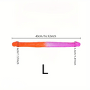 12.59in 16.92in Two-color Double Penetration Big Long Dildo For Anus