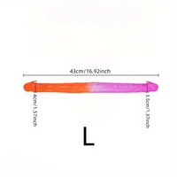 12.59in 16.92in Two-color Double Penetration Big Long Dildo For Anus