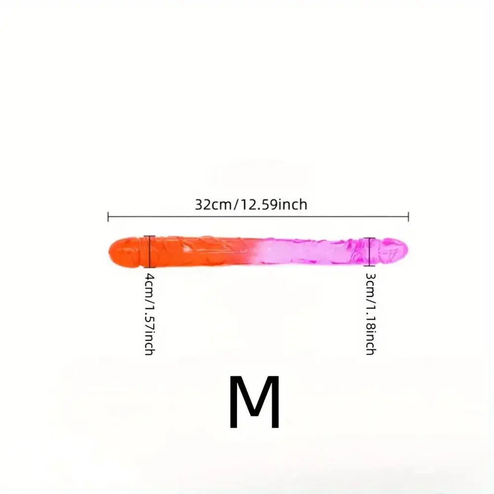 12.59in 16.92in Two-color Double Penetration Big Long Dildo For Anus