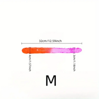 12.59in 16.92in Two-color Double Penetration Big Long Dildo For Anus