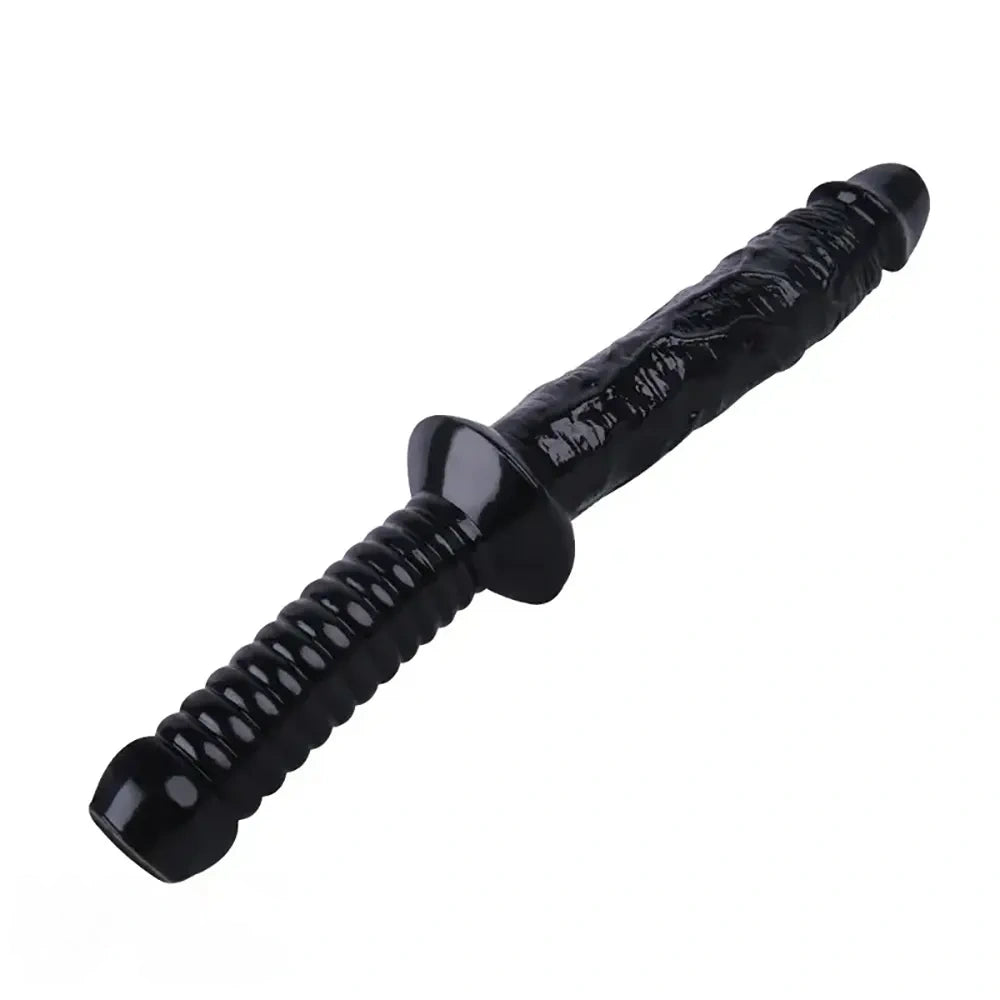 12.59in Extra Large Dual-Headed Handheld Solid Color Realistic Dildo